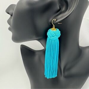 Brand New Turquoise KnotTassel Earrings by Francesca's
